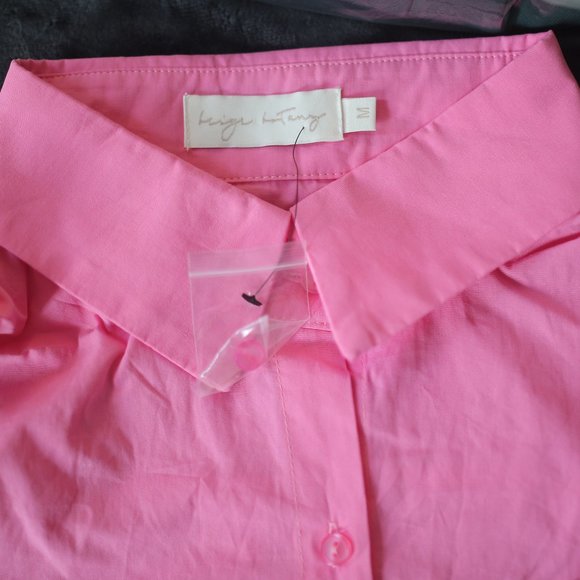 Pink Women's Button-Up Shirt - Picture 5 of 8
